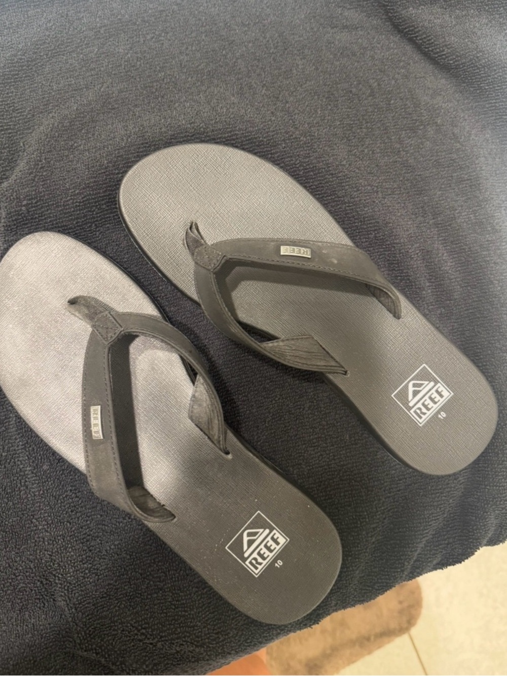 Reef Women’s Black Flip Flops with Logo